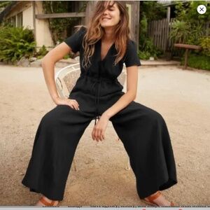 Christy Dawn Cross-over V-neck Jumpsuit - Small